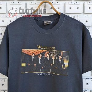 Vintage 2003 Westlife T-Shirt, Unbreakable Tour Irish Pop Boyband Tee