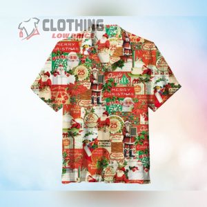 Vintage 3D Santa Claus Christmas Hawaiian Shirt, Soft 3D Hawaiian Aloha Shirt, Christmas Gift