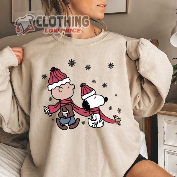 Vintage Charlie And The Snoopy Christmas Sweatshirt, Christmas Cartoon Dog Sweatshirt, Christmas Gift, Vintage Sweatshirt, Snoopy Christmas Merch