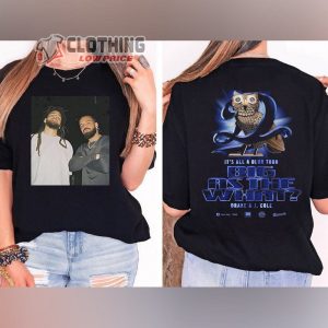 Vintage Drake And J. Cole Merch, Drake And J Cole 2024 Concert Sweashirt, It’S All A Blur Tour Hoodie