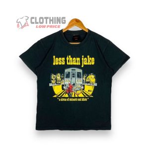 Vintage Less Than Jake Band 2 Sides T Shirt A Circus Of Outcasts And Idiots Album Merch Less Than Jake Vintage Style Tour T Shirt 1