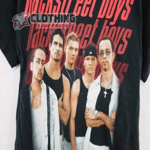 Vintage Original Backstreet Boys Black 100% Cotton Boy Band Crewneck T-Shirt