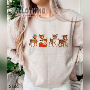 Vintage Reindeer Christmas Sweatshirt, Retro Style Christmas shirt, Retro Reindeer shirt, Christmas Shirt, Merry Christmas Merch