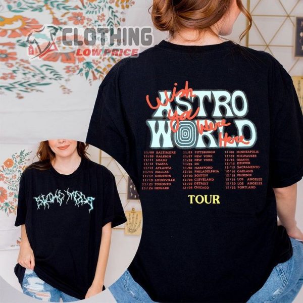 Vintage Traviis Scoott Astroworld Concert Shirt, Travis Scott Concert Merch, Travis Scott Tickets 2023 Concert Tour Dates Merch