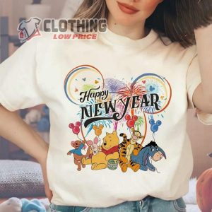 Vintage Winnie The Pooh Happy New Year 2024 Shirt Disney New YearS Eve Party Matching Disney Family New Year 2024 Merch 2