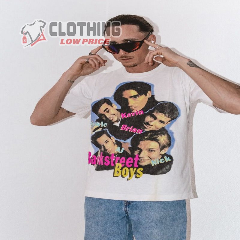 Vintage Y2K Boys Band Graphic T Shirt - Backstreet Boys Music Tee, Concert Merch T Shirt, 2000S Clothing Pop Music Shirt