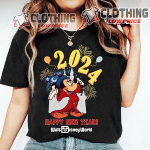 Walt Disney World Happy New Year 2024 Shirt Mickey Mouse New YearS Eve Castle New Year Crew Shirt Disney Family New Year 2024 Sweatshirt 1