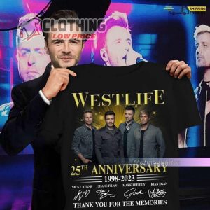 Westlife 1998-2023 T-Shirt, Westlife 25Th Anniversary Shirt, Westlife Music Shirt