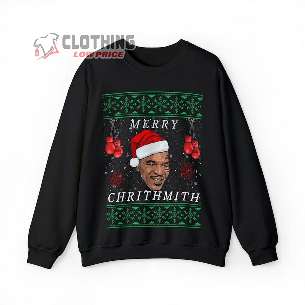 Merry Chrithmith Mike Tyson Ugly Christmas Sweater, Mike Tyson Holiday Sweater