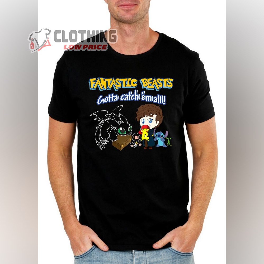 Pokemon Inspired T-Shirt Funny Fantastic Beasts Pokemon Master Pokemon Inspired T-Shirt