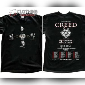 2024 Creed Band Summer of '99 Tour With Special Guest 3 Doors Down Unisex T Shirt Creed Band Concert 2024 Shirt Creed 2024 Tour Merch Rock Band Creed Graphic Tee Creed Shirt1