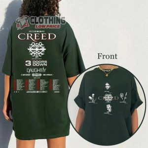 2024 Creed Band Summer of '99 Tour With Special Guest 3 Doors Down Unisex T Shirt Creed Band Concert 2024 Shirt Creed 2024 Tour Merch Rock Band Creed Graphic Tee Creed Shirt2