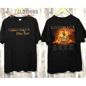 2024 Godsmack The Vibez Tour Unisex Sweatshirt, The Vibez Tour Merch, Lighting Up The Sky Album Rock Music Shirt, Godsmack 2024 Concert T-Shirt