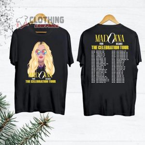 2024 Madonna The Celebration Tour Merch Madonna Concert 2024 US Shirt Madonna Shirt Fan Gifts Four Decades The Celebration Tour 2024 T Shirt