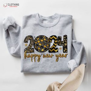 2024 New Year Glitter Sequins Holidays Happy New Year 2024 Boujee Bougie Holiday Retro 3