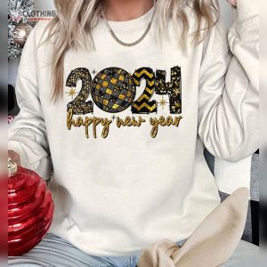 2024 New Year Glitter Sequins Holidays Happy New Year 2024 Boujee Bougie Holiday Retro 4