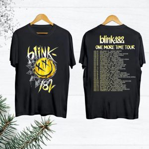2024 One More Time Blink 182 World Tour Shirt, Blink 182 Band Fan Shirt, Blink 182 World Tour 2024 Dates Shirt, Blink 182 Concert 2024 Setlists Shirt, Blink 182 Tour Merch