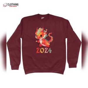 2024 Year Of The Dragon Sweatshirt Chinese New Year 2024 Sweater China Clothing Shirt China New Year 1