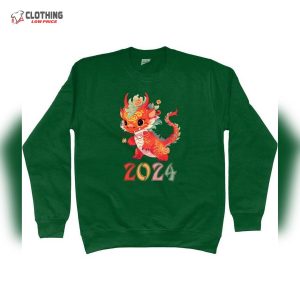 2024 Year Of The Dragon Sweatshirt Chinese New Year 2024 Sweater China Clothing Shirt China New Year 2