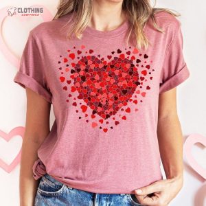 3D Hearts Valentines Day Shirt, Cute Valentine Shirt, Cheetah Valentines