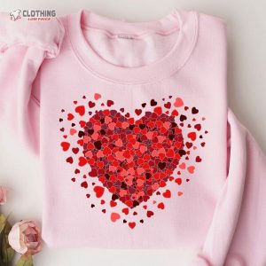 3D Hearts Valentines Day Shirt Cute Valentine Shirt Cheetah Valentines 3