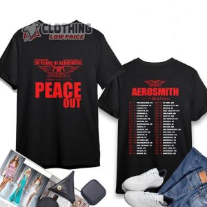 50 Years Of Aerosmith Greatest Hits Peace Out T-Shirt, Aerosmith Peace Out Tour Shirt, Aerosmith Concert Merch, Aerosmith Shirt Fan Gift