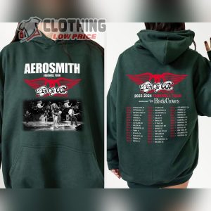Aerosmith 2023-2024 Peace Out Farewell Tour With The Black Crowes Tour Sweatshirt, Aerosmith Band Shirt, Aerosmith Tour 2024 Merch