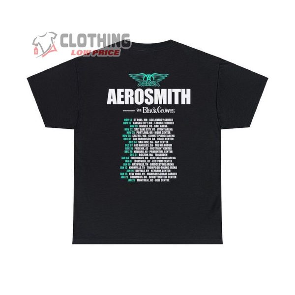 Aerosmith Peace Out Farewell Tour 2024 Shirt, Aerosmith With The Black Crowes Tour Merch, Aerosmith Band Shirt,  Aerosmith Tee Gift