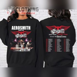 Aerosmith Tour 2024 Hoodie, Aerosmith 2023 – 2024 Peace Out Farewell Tour With The Black Crowes Tour Shirt, Aerosmith Band Fan Shirt