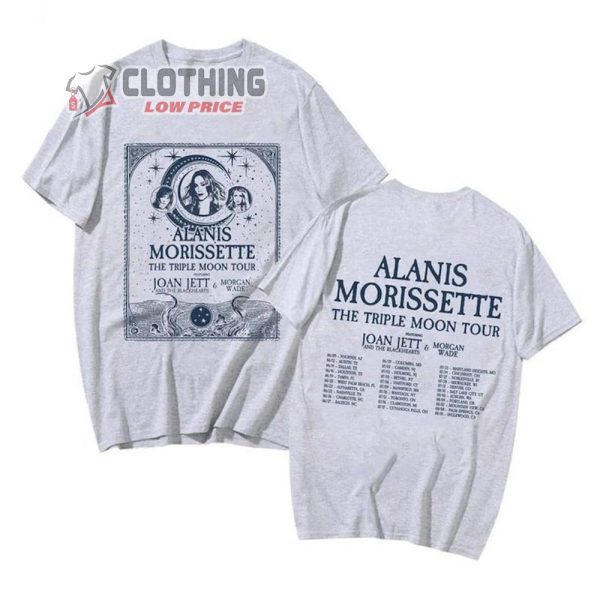 Alanis Morissette The Triple Moon Tour 2024 Shirt, Alanis Morissette Fan Shirt, Alanis Morissette 2024 Tour, The Triple Moon Concert Tee Gift