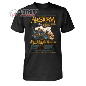 Alestorm UK And Ireland Tour 2024 Merch, Alestorm Concerts 2024 Shirt, Alestorm Setlist 2024 T-Shirt