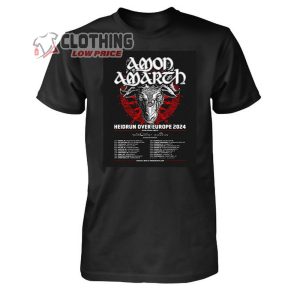 Amon Amarth Europe Tour 2024 Tickets Merch Amon Amarth Heidrun Over Europe 2024 With Special Guests The Halo Effect Insomnium And Kanonenfieber T Shirt
