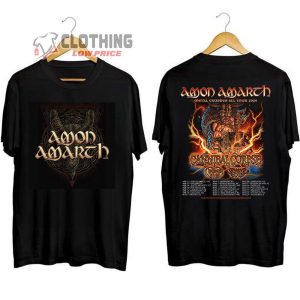 Amon Amarth Tour 2024 Merch, Amon Amarth Metal Crushes All Tour 2024 Shirt, Amon Amarth In Morrison At Red Rocks Amphitheatre T-Shirt