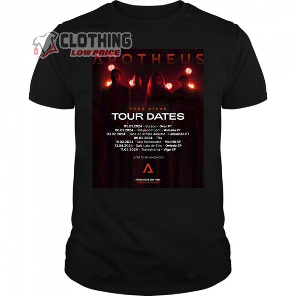 Apotheus Ergo Atlas Tour Dates 2024 Merch, Apotheus Concert 2024 T-Shirt