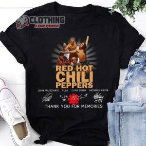 Band Signatures Red Hot Chili Peppers Unisex T Shirt RHCP Rock Band Shirt Red Hot Chili Peppers 2024 Tour Shirt RHCP Shirt Fan Gift RHCP Tee