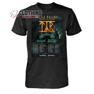 Battle Ballads Tour 2024 Merch, TYR Battle Ballads North American Tour 2024 Shirt, TYR, Trollfest, Aether Realm, And The Dread Crew Of Oddwood T-Shirt