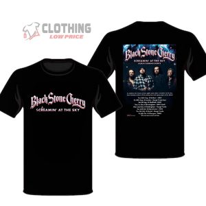 Black Stone Cherry Tour 2024 Merch, Screamin At The Sky Album Singing Event 2024 Shirt, Screamin At The Sky 2024 Tour Dates And Setlist T-Shirt Hoodie And Sweater