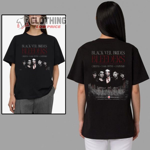 Black Veil Brides American Tour 2024 Merch, Black Veil Brides Attend The Tale Shirt, Black Veil Brides Tour Dates 2024 T-Shirt