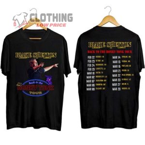 Blake Shelton 2024 Concert Shirt Blake Shelton Back To The Honky Tonk Tour Dates T Shirt Blake Shelton 2024 Tour Merch 1