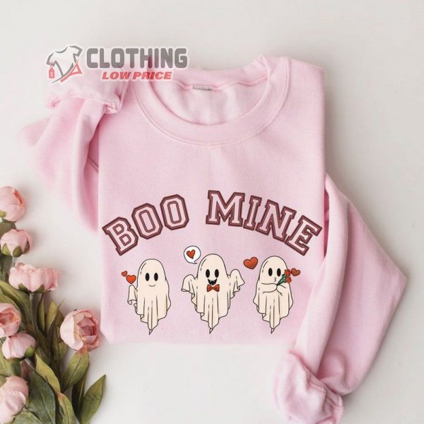 Boo Mine Valentine Day Shirt, Cute Valentine Ghost Shirt, Happy Valentine Day Tee, Valentine Gift For Lover