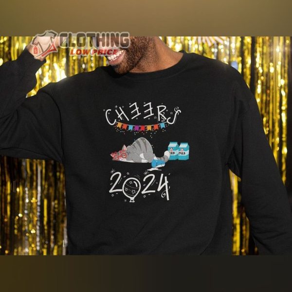 Cheers To The New Year Shirt, 2024 Happy New Year Sweatshirt, Happy New Years Shirt, 2024 Christmas, Happy New Year Shirt