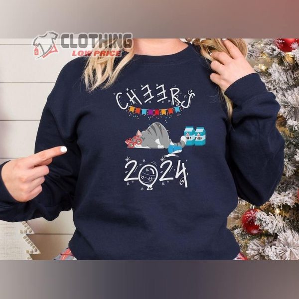 Cheers To The New Year Shirt, 2024 Happy New Year Sweatshirt, Happy New Years Shirt, 2024 Christmas, Happy New Year Shirt