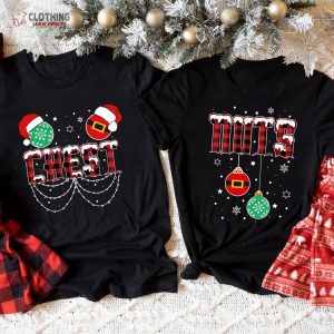 Chest Nuts Matching Chestnuts Plaid Christmas Couples Sweatshirt, Chest Nuts Christmas Shirt