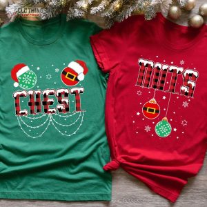 Chest Nuts Matching Chestnuts Plaid Christmas Couples Sweatshirt