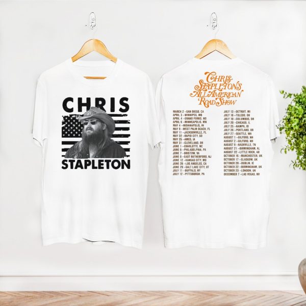 Chris Stapleton All American Road Show 2024 Tour Unisex T-Shirt, Chris Stapleton Country Music Shirt, Chris Stapleton Fan Vintage Merch, Stapleton Tee