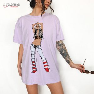 Christina Stripped Cover Dirty Tshirt, 90S Pop Clothing Tee