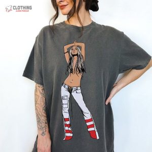 Christina Stripped Cover Dirty Tshirt 90S Pop Clothing Tee 3