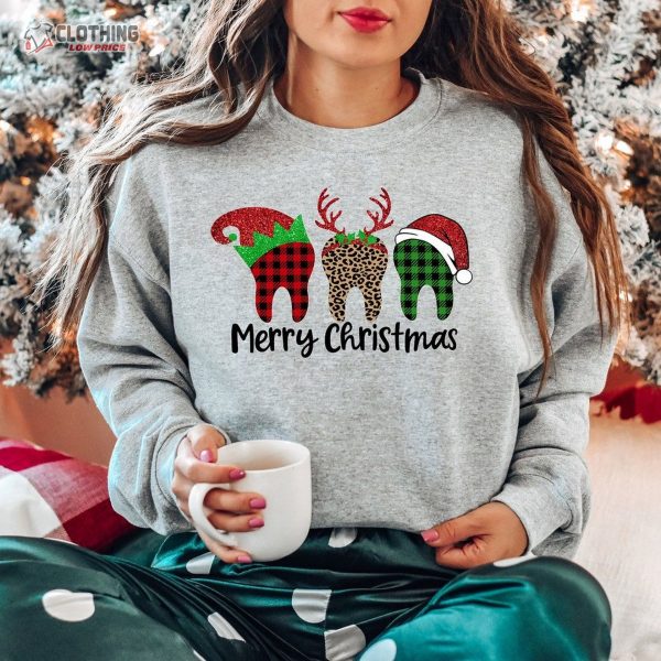 Christmas Teeth Shirt, Merry Christmas Shirt, Christmas Buffalo Plaid Shirt