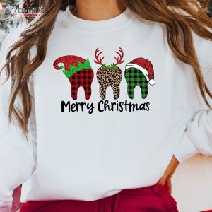 Christmas Teeth Shirt Merry Christmas Shirt Christmas Buffalo Plaid Shirt 3