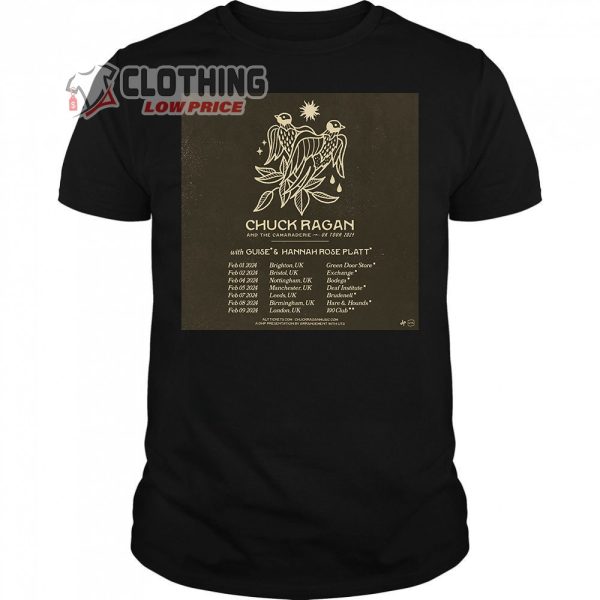 Chuck Ragan And The Camaraderie UK Tour 2024 Merch, Chuck Ragan UK Tour 2024 Shirt, Chuck Ragan Concert 2024 T-Shirt